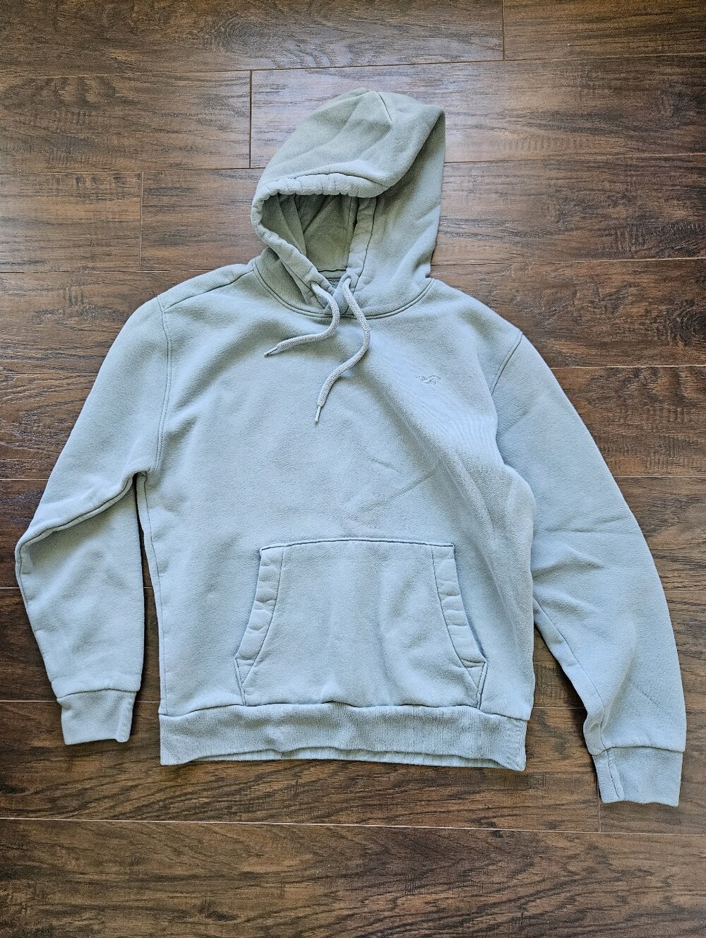 Hollister Men's Hooded Pullover Sweatshirt - Sage Green